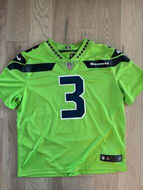 Nike Seattle Seahawks Russell Wilson #3 Volt Green On-Field Limited Jersey
